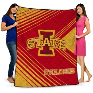 iowa state cyclones arrow layers red quilt blanket best selling