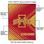 iowa state cyclones arrow layers red quilt blanket best selling
