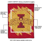 iowa state cyclones block border red quilt blanket best selling