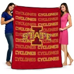 iowa state cyclones bold red quilt blanket best selling