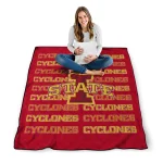 iowa state cyclones bold red quilt blanket best selling