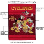 iowa state cyclones disney football red quilt blanket best selling