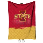 iowa state cyclones dot illusion red quilt blanket best selling