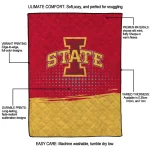 iowa state cyclones dot illusion red quilt blanket best selling