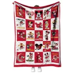 iowa state cyclones mickey mouse motif red white quilt blanket best selling