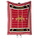 iowa state cyclones mickey player red quilt blanket best selling