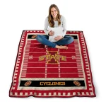 iowa state cyclones mickey player red quilt blanket best selling