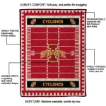 iowa state cyclones mickey player red quilt blanket best selling