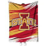 iowa state cyclones wild lines red white quilt blanket best selling
