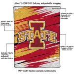 iowa state cyclones wild lines red white quilt blanket best selling