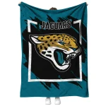 jacksonville jaguars block border teal quilt blanket best selling
