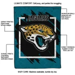 jacksonville jaguars block border teal quilt blanket best selling