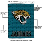 jacksonville jaguars brick grid teal quilt blanket best selling