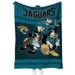 jacksonville jaguars disney football teal quilt blanket best selling