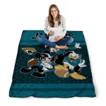 jacksonville jaguars disney football teal quilt blanket best selling