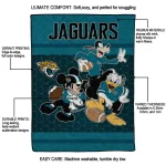 jacksonville jaguars disney football teal quilt blanket best selling