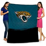 jacksonville jaguars dot illusion teal quilt blanket best selling