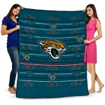 jacksonville jaguars handdrawn stripes teal quilt blanket best selling