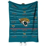 jacksonville jaguars handdrawn stripes teal quilt blanket best selling