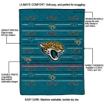 jacksonville jaguars handdrawn stripes teal quilt blanket best selling