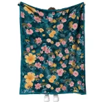 jacksonville jaguars hibiscus foliage teal quilt blanket best selling