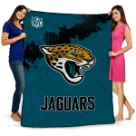 jacksonville jaguars shield badge teal quilt blanket best selling