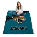 jacksonville jaguars shield badge teal quilt blanket best selling