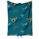 jacksonville jaguars sketch lines teal quilt blanket best selling