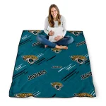 jacksonville jaguars sketch lines teal quilt blanket best selling