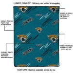 jacksonville jaguars sketch lines teal quilt blanket best selling