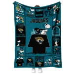 jacksonville jaguars snoopy love teal quilt blanket best selling