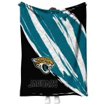 jacksonville jaguars stroke art teal white quilt blanket best selling