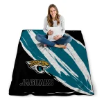 jacksonville jaguars stroke art teal white quilt blanket best selling