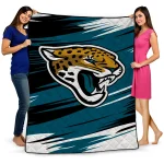 jacksonville jaguars wild lines teal white quilt blanket best selling