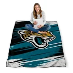 jacksonville jaguars wild lines teal white quilt blanket best selling