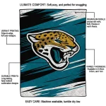 jacksonville jaguars wild lines teal white quilt blanket best selling