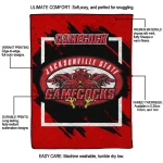 jacksonville state gamecocks block border red quilt blanket best selling