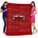 jacksonville state gamecocks bold red quilt blanket best selling