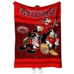 jacksonville state gamecocks disney football red quilt blanket best selling