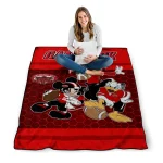 jacksonville state gamecocks disney football red quilt blanket best selling