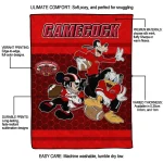 jacksonville state gamecocks disney football red quilt blanket best selling