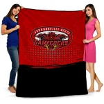jacksonville state gamecocks dot illusion red quilt blanket best selling