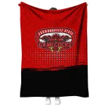 jacksonville state gamecocks dot illusion red quilt blanket best selling