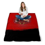 jacksonville state gamecocks dot illusion red quilt blanket best selling