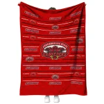 jacksonville state gamecocks handdrawn stripes red quilt blanket best selling