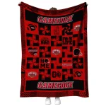 jacksonville state gamecocks helmet heart red quilt blanket best selling