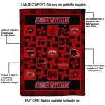 jacksonville state gamecocks helmet heart red quilt blanket best selling