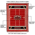 jacksonville state gamecocks mickey player red quilt blanket best selling