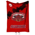 jacksonville state gamecocks paint trail red quilt blanket best selling