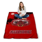 jacksonville state gamecocks paint trail red quilt blanket best selling